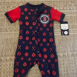 Genuine Merchandise Boston Baseball Kids One Piece - Navy and Red